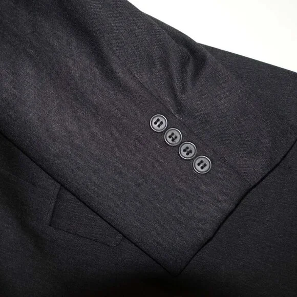 Jos. A. Bank Men's 2 Button Suit Size 41 Regular 32 x 29 Charcoal Gray 100% Wool